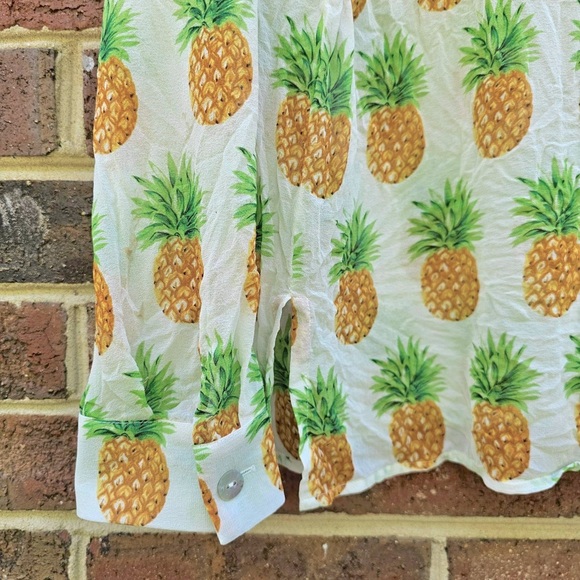 Vintage Silk Pineapple Blouse - Picture 2 of 9
